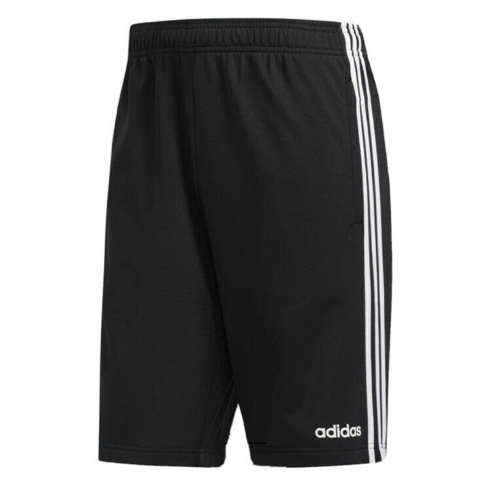 Adidas Essential 3S Tricot Shorts Men’s Athletic Performance Shorts Black - Picture 1 of 3